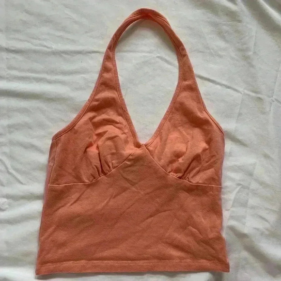 Halter top from ambiance, size small, color peach, crop top, - Picture 2 of 3